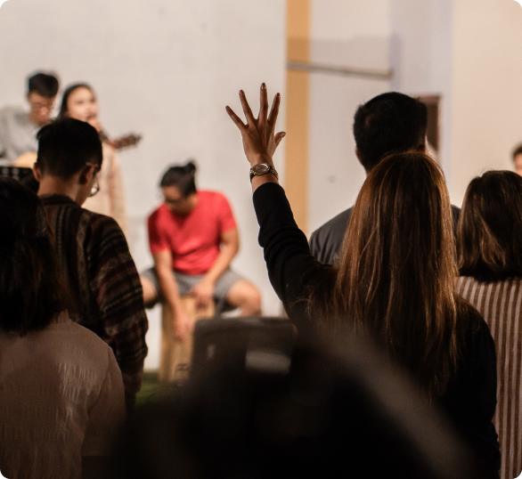 Congregation gathered during service